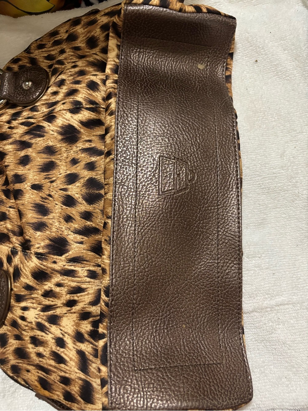 Kathy Van Zeeland Leopard Print Bronze Satchel Handbag-Attention Callouts! - Picture 14 of 16